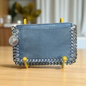Stella McCartney Suede Card Holder Blue